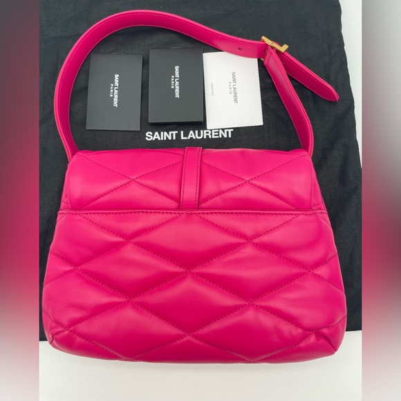 BRAND NEW Saint Laurent YSL Le 57 Leather Shoulder Bag Quilted Purse Pink! - Picture 6 of 16